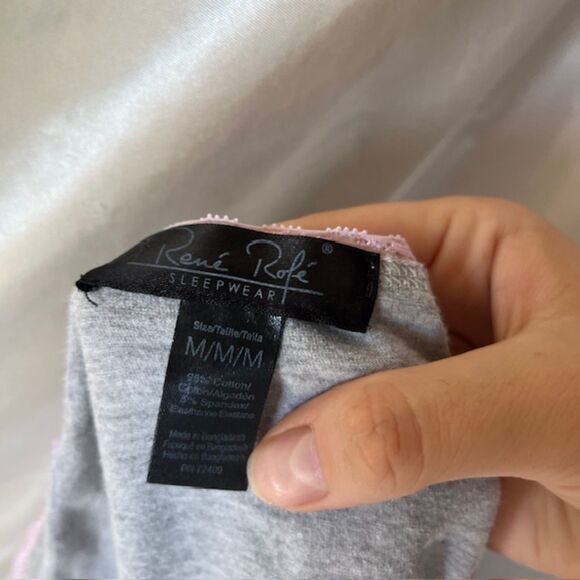 Rene Rafe Pink and gray Lace Coquette Butterfly top - Picture 7 of 7